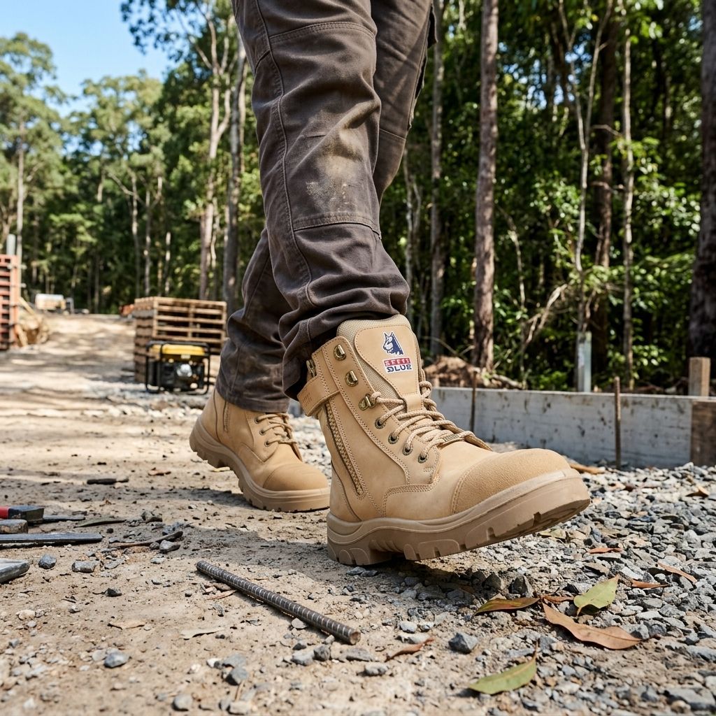 suu Steel Blue Southern Cross Zip Sand S3 hoge werkschoenen kopen